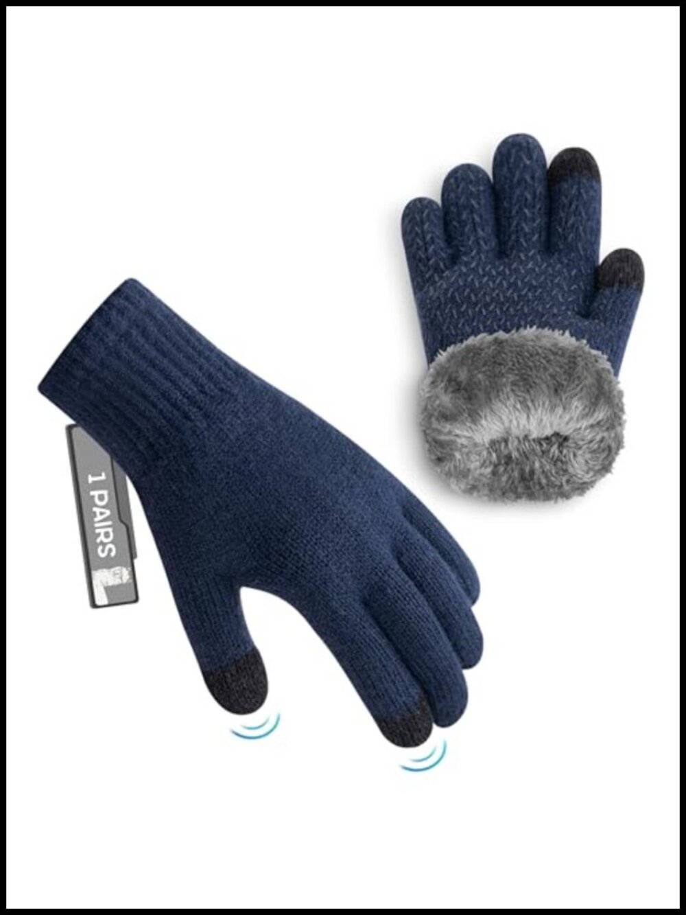 Kids Alpaca Wool Fleece Lined Winter Gloves Touchscreen Anti-Slip Thermal